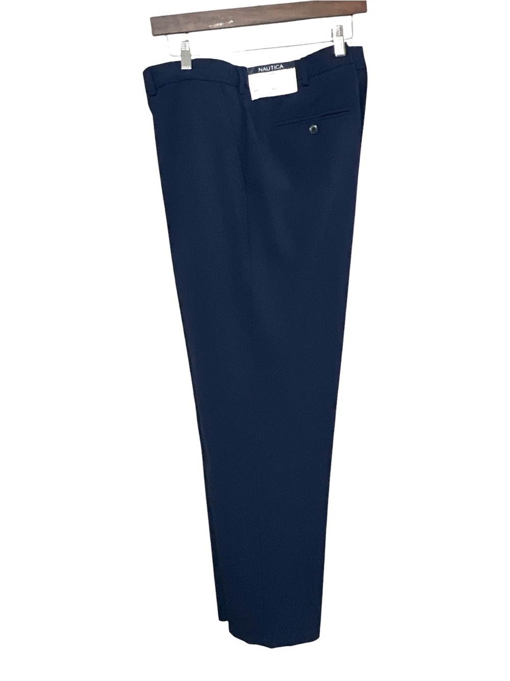 Nautica Mens Dress Suit Pants Stretch GAFF, Color Navy Blue, W42 48R